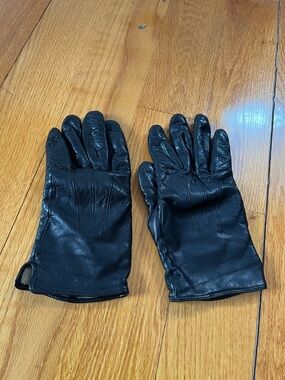 Jessica Black Leather Women's Gloves - Lamb wool linning